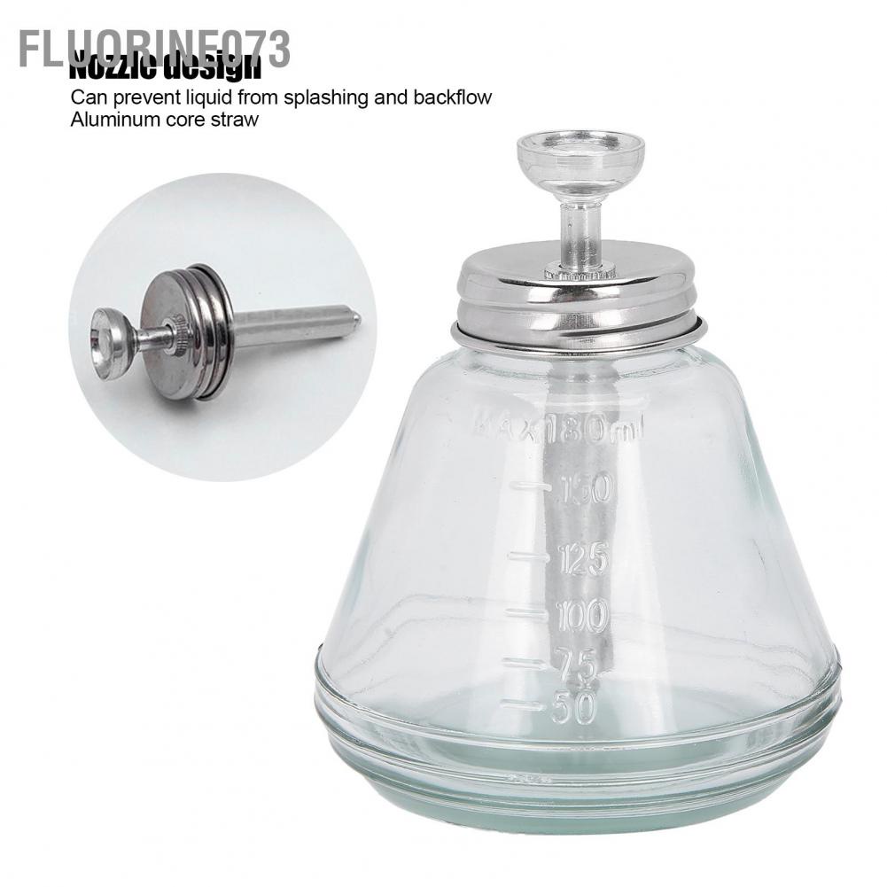 [Hàng mới về] Bình phân bổ dung dịch kèm nắp đậy Fluorine073 180ml (lõi nhôm)