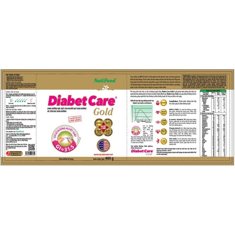 Sữa Diabet care Gold 900g | BigBuy360 - bigbuy360.vn