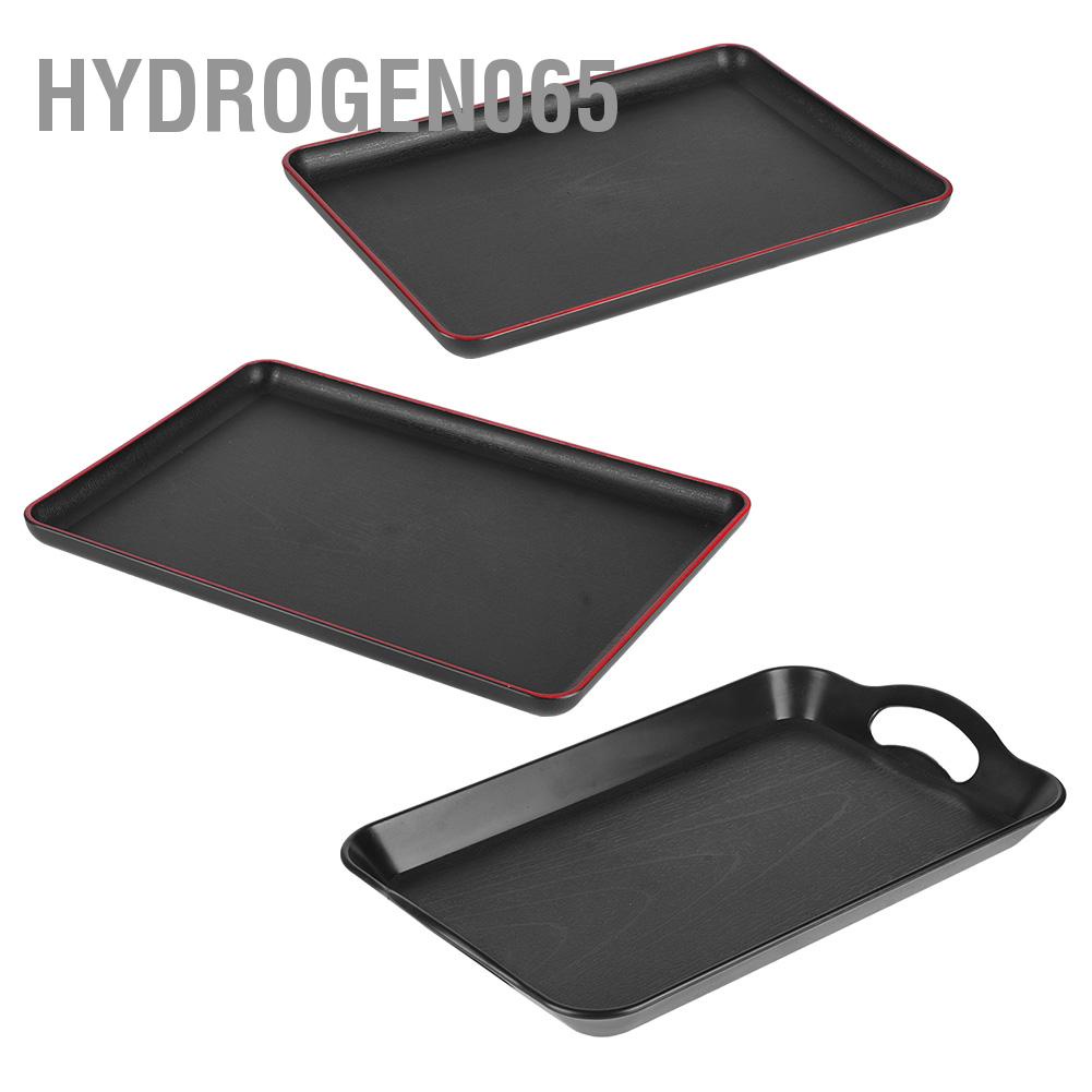 Hydrogen065 Tray Wood Grain Imitation Rectangular Acrylic Plastic for Fast Food Hotel Home Restaurant