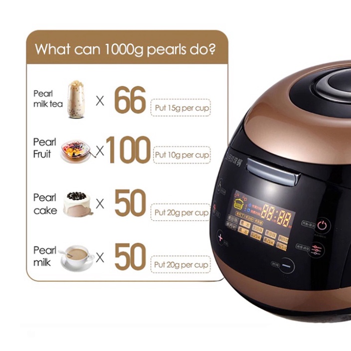 Nồi Nấu Ủ Trân Châu Aonuosi 5L Tự Động 100%