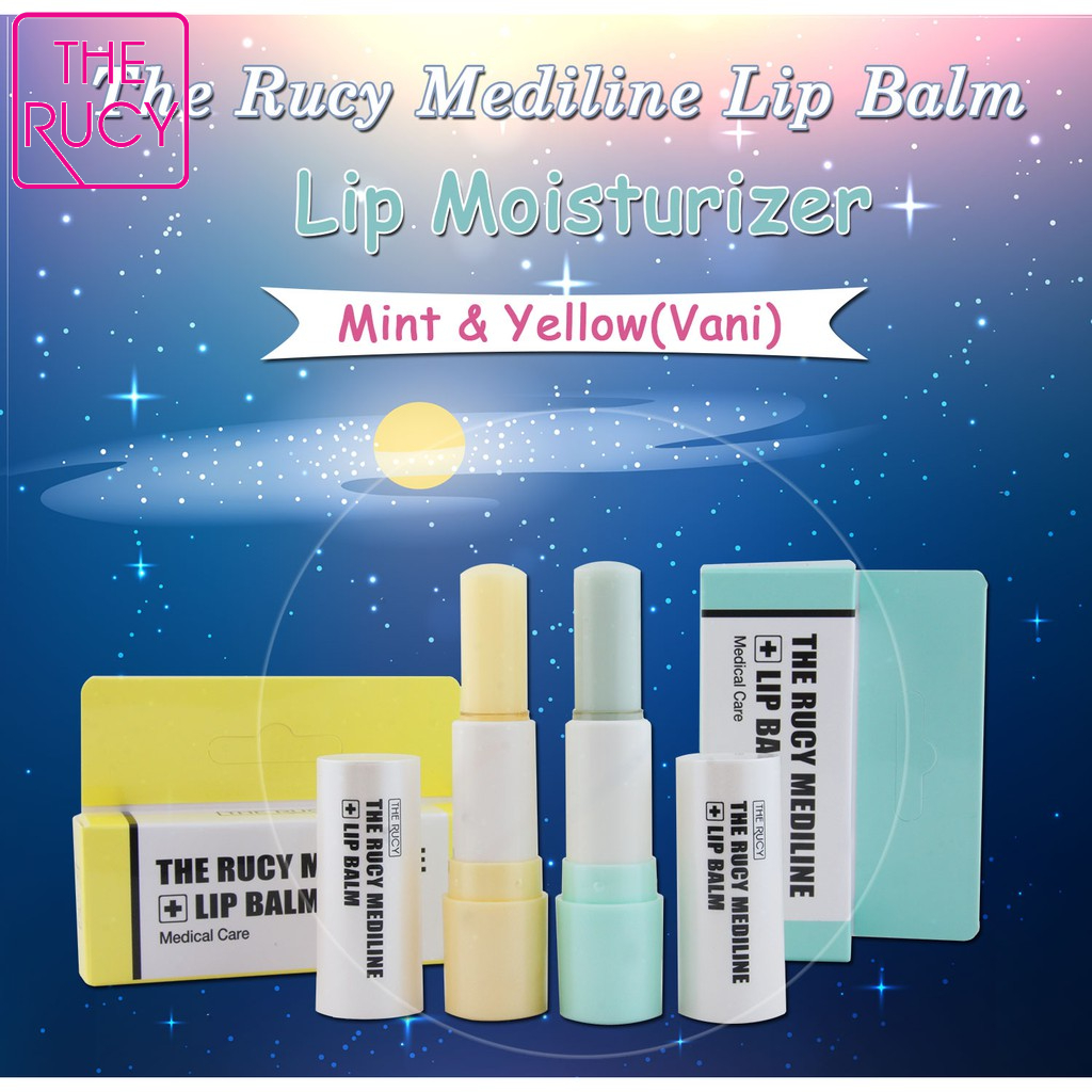 Son dưỡng môi không màu The Rucy Mediline Lip Balm Mint Bạc Hà 4g- LK Shop