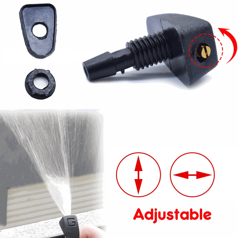 Bộ 2 Vòi Phun Nước Rửa Kính Chắn Gió Trước Thông Dụng DIY Cho Xe Hơi