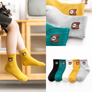 1 bộ 5 đôi vớ màu kẹo ngọt dễ thương cho bé 1-6 tuổi