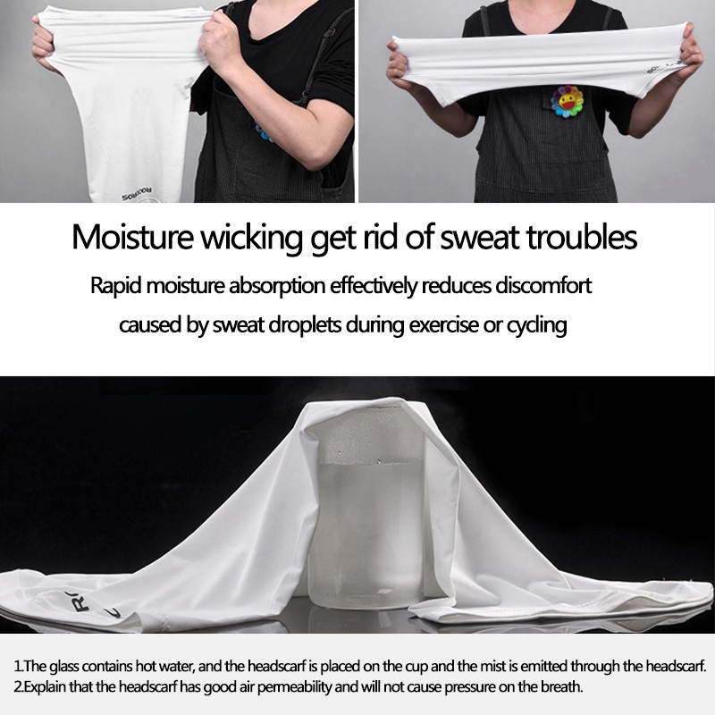 Rockbros Khẩu Trang Che Nửa Mặt Bằng Lụa Lạnh Thấm Hút Mồ Hôi Thoáng Khí Tiện Dụng Cho Mùa Hè