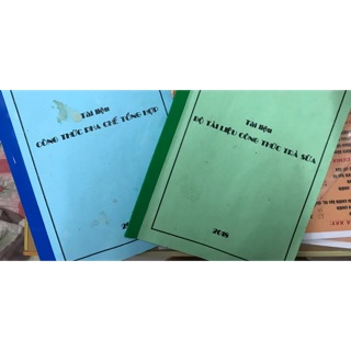 Bộ tài liệu công thức trà sữa