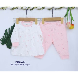 DB448 Bộ quần áo cài giữa dài tay Dokma (NB-6M)