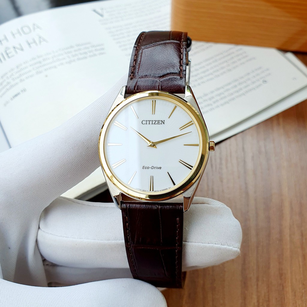 Đồng hồ nam chính hãng Citizen Eco Drive AR3074-03A - Máy Quartz pin năng lượng ánh sáng - Kính sapphire