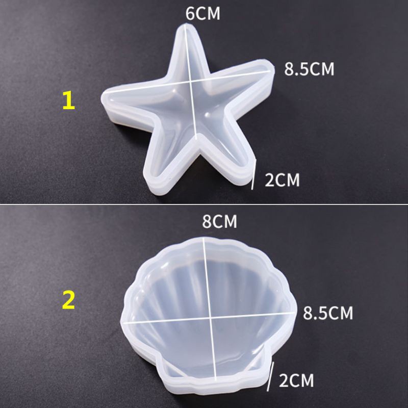 Khuôn Silicon Làm Đồ Trang Sức Hình Vỏ Sò / Sao Biển Diy