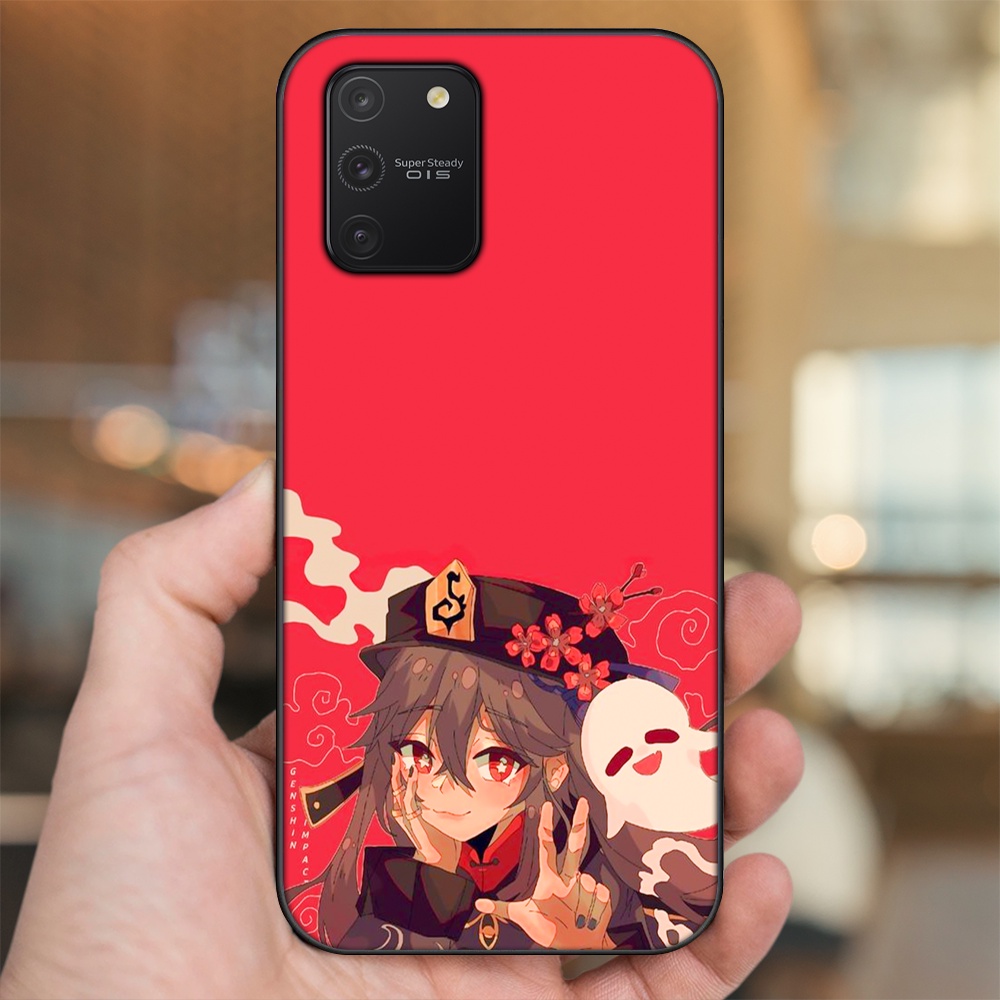 Ốp lưng Samsung S10 Lite viền đen in hình Hutao Genshin Impact