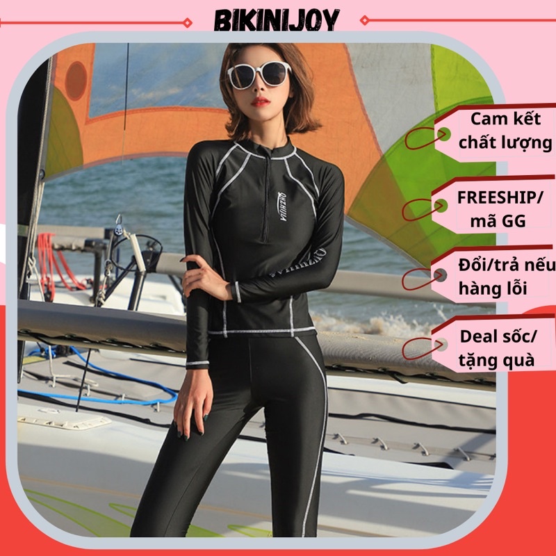 [ HÀNG CAO CẤP] Bikini tay dài thể thao 4 món kèm ảnh thật