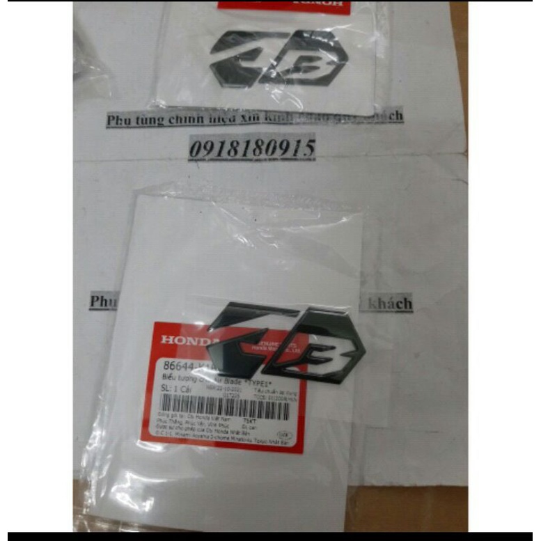 Logo airblade AB 2020-2022 màu đen xanh chính hãng honda