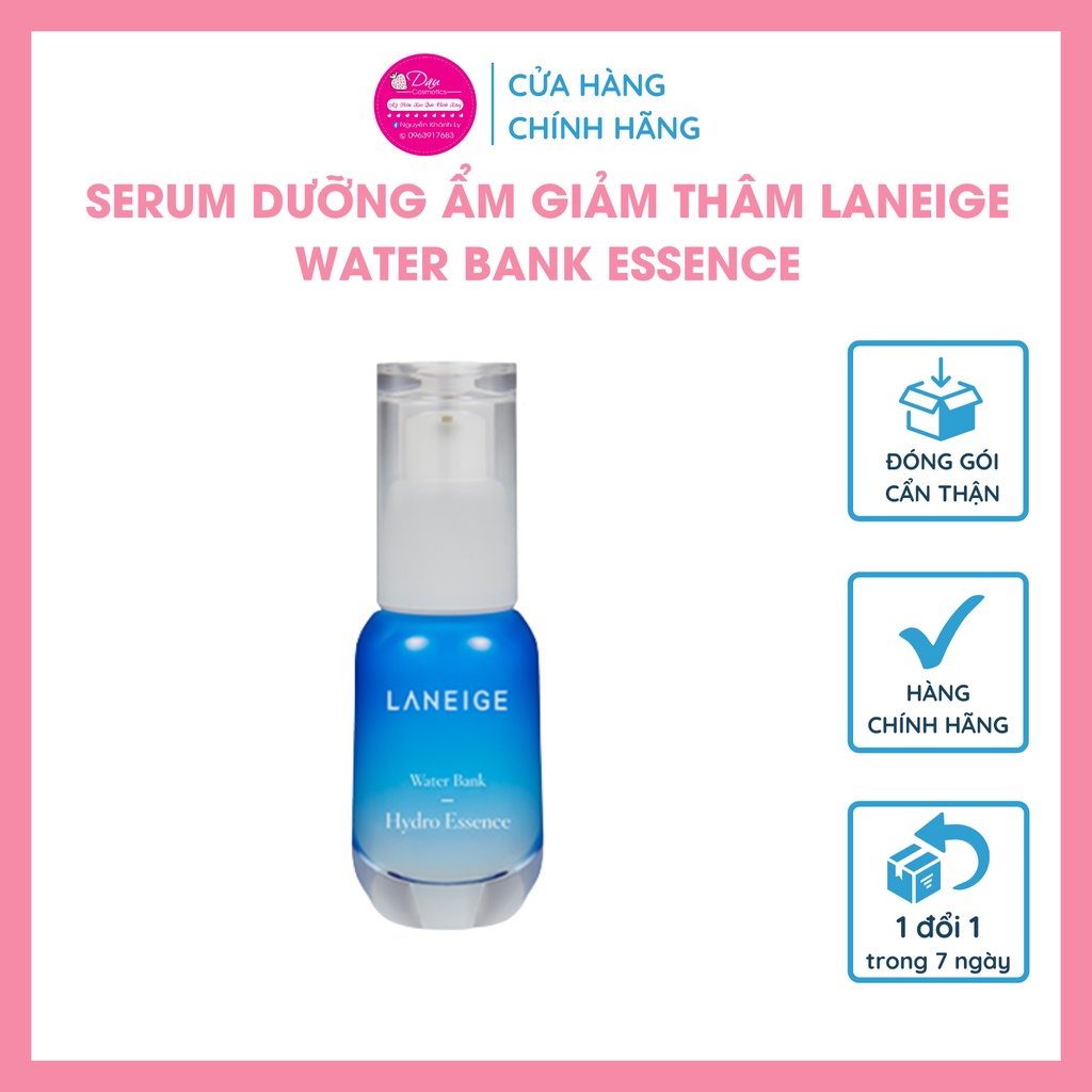 Serum Dưỡng Ẩm Giảm Thâm Laneige Water Bank Essence 30ml Giúp Làn Da Mịn Màng Và Căng Tràn Sức Sống