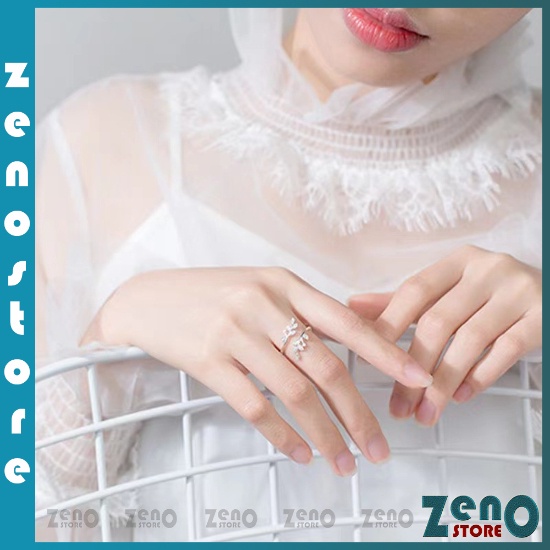 Nhẫn hở hình lá, Nhẫn Đeo Tay Hình Chiếc Lá  Đơn Giản Thời Trang Dành Cho Nữ N09