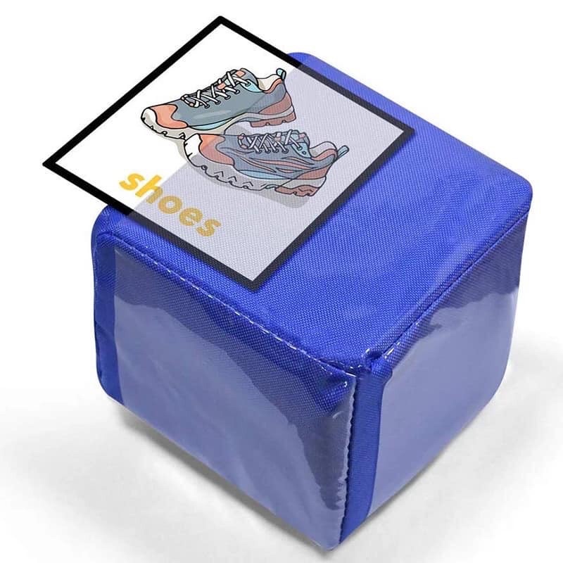 Xí ngầu 10cm lồng flashcard