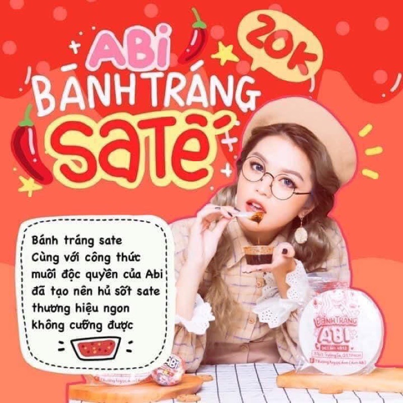 Bánh tráng Sate cay Abi