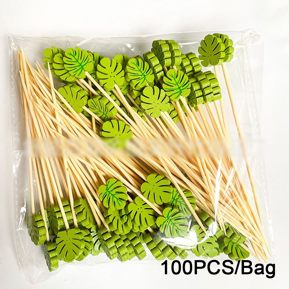 Set 100 Tăm Tre Ăn Trái Cây Hình Cây Xương Rồng Dễ Thương