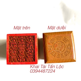 Con dấu , ấn gỗ khắc Tam Thanh Thái Thượng Thiên Tôn