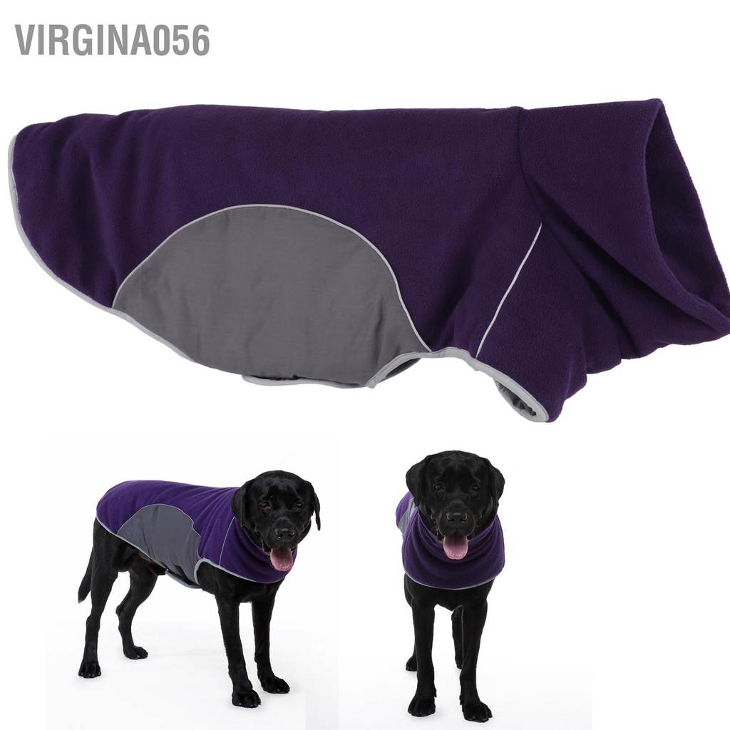 Có thể bán buôn Áo khoác mùa đông cho chó Thiết kế lỗ kéo cưng phản quang Quần áo lớn vừa Virgina056 Hàng giao ngay