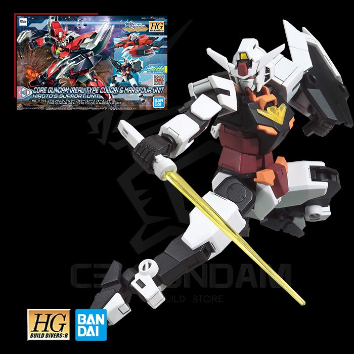 MÔ HÌNH GUNDAM BANDAI HG 008 1/144 CORE GUNDAM ( REAL TYPE COLOR) &amp; MARSFOUR UNIT GUNDAM BUILD DIVER RISE HGBD:R