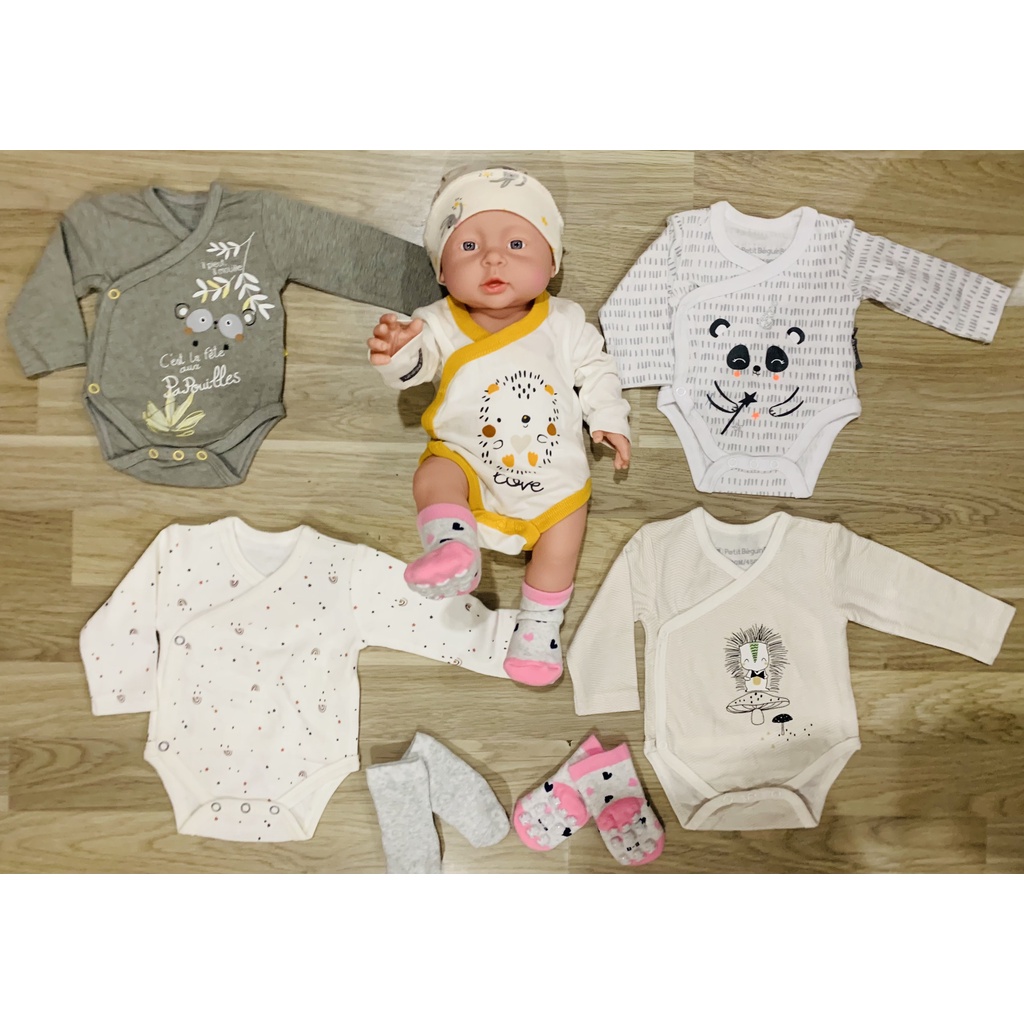 BỘ BODY CHIP CHO TRẺ SINH NON THIẾU THÁNG - SIZE RIÊNG 1.5-3kg