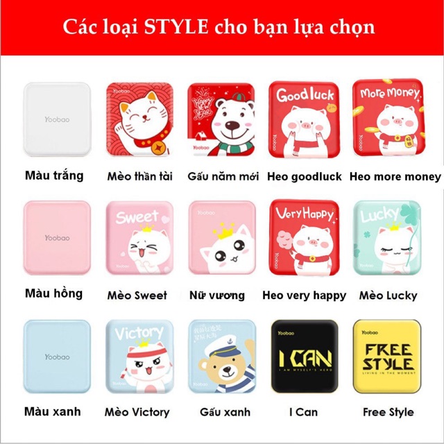 Pin sạc dự phòng YOOBAO YB-6024 dung lượng pin 10000mAh Chính Hãng Tặng túi + cáp sạc | BigBuy360 - bigbuy360.vn