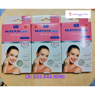 Miếng dán mụn MAYAN Care hồng 20+4