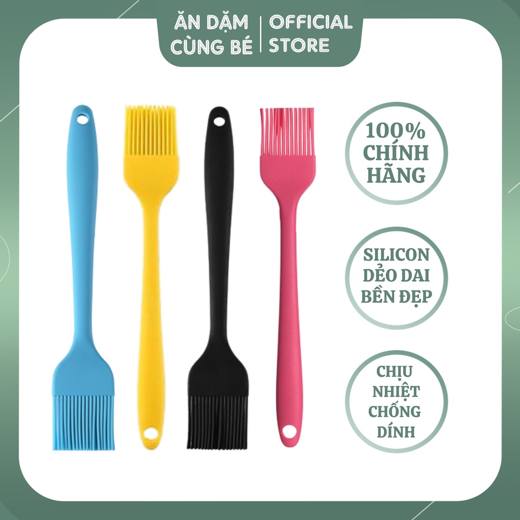Chổi cọ silicon cao cấp quét dầu ăn dụng cụ làm bánh an toàn chất lượng cao chính hãng CQ01