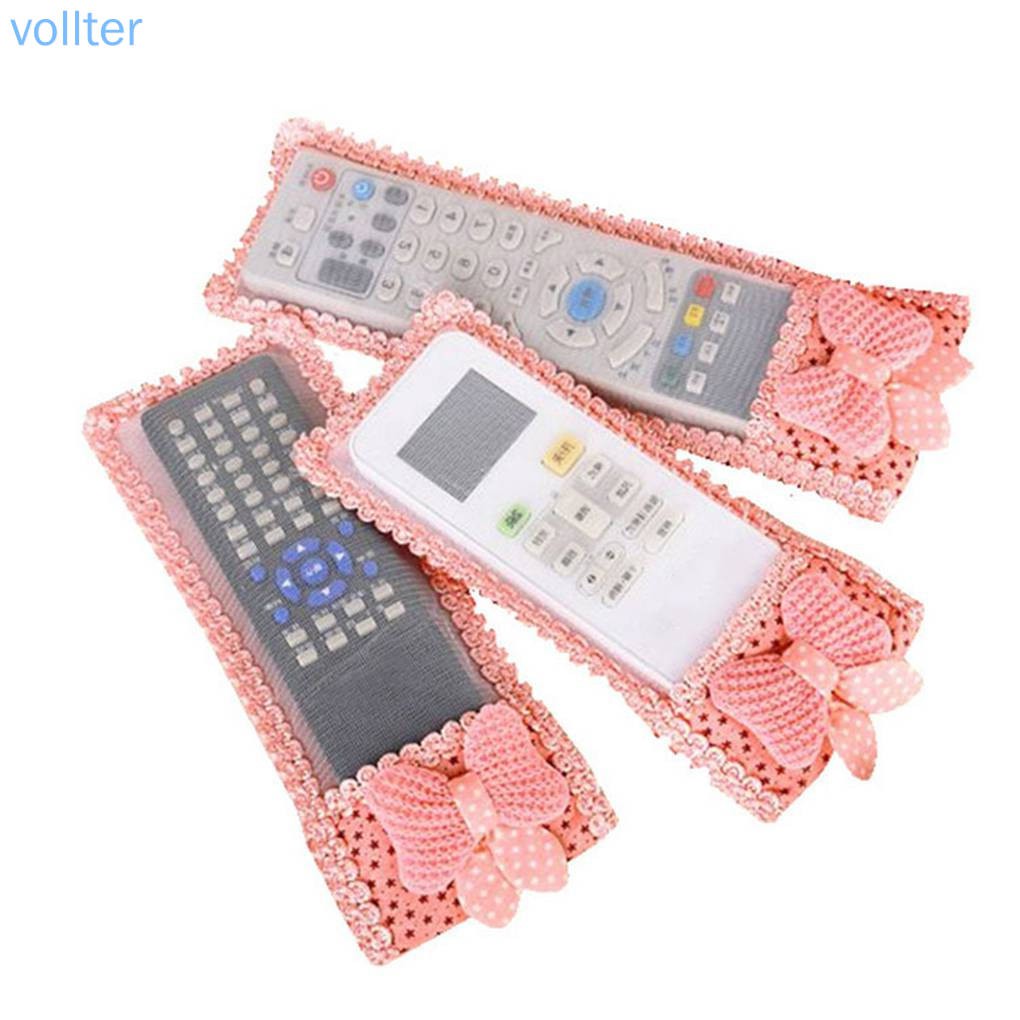 Vỏ Bảo Vệ Điều Khiển Từ Xa Chống Bụi Phối Ren Đính Nơ Xinh Xắn