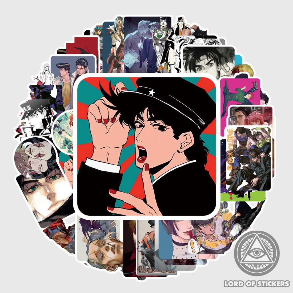 Set 53 Hình Dán Jojo's Bizarre Adventure Sticker Anime Manga Chống Thấm Nước Trang Trí Mũ Bảo Hiểm, Ván Trượt, Laptop