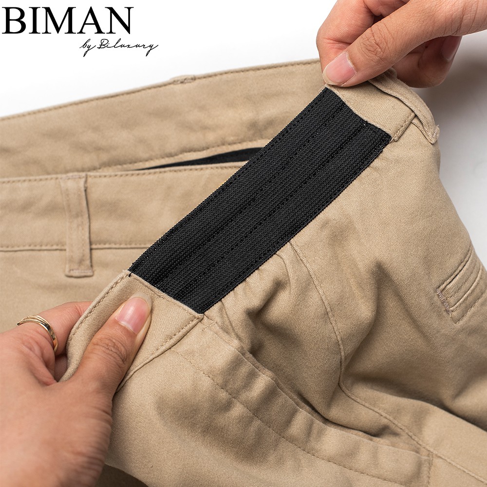Quần đùi nam Biman By Biluxury kaki short ngố cạp chun khoá cúc tiện dụng lịch lãm 5QNKB002BEV | BigBuy360 - bigbuy360.vn