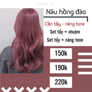 Nhuộm Tóc Màu Nâu Hồng Đào