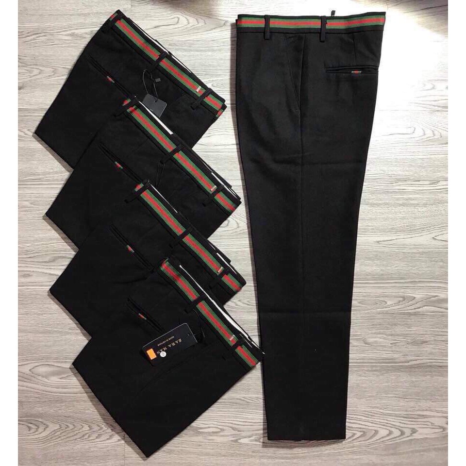 Quần Âu Nam Hàn Quốc Cạp Viền Đỏ Dáng Ôm Body Hàn Quốc Giá Buôn Q1033 (FREESHIP) | BigBuy360 - bigbuy360.vn