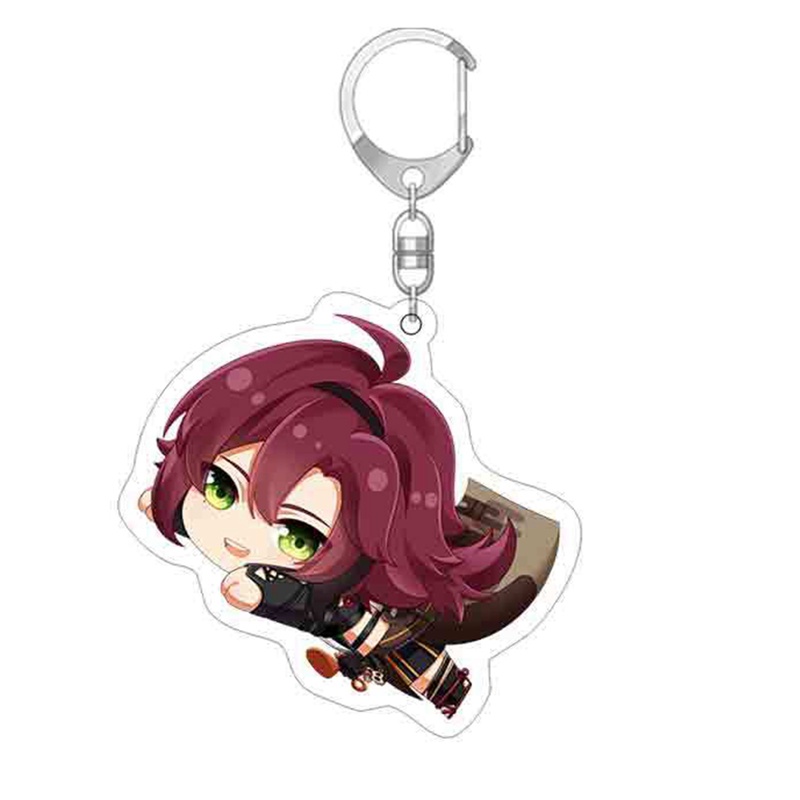 Ygt Genshin Va Chạm zhongli Raiden Shogun Genshin Va Chạm Xiao Hutao Ganyu Móc Khóa Acrylic Dễ Thương