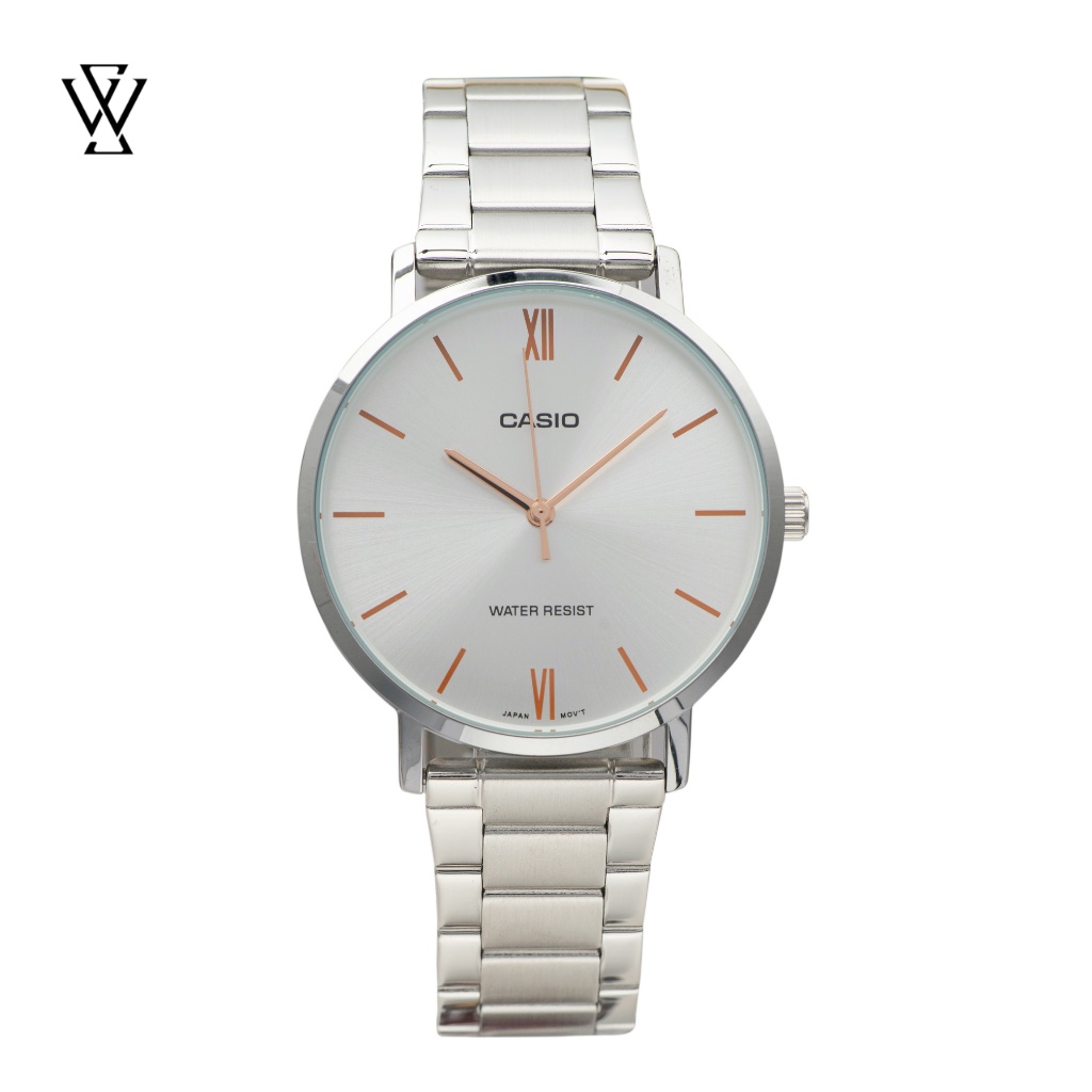 Đồng Hồ Quartz Nam Casio WATCHSTORE MTP-VT01D-7BUDF Thiết Kế Kính Khoáng 40mm, Dây Kim Loại, Vỏ Thép Không Gỉ