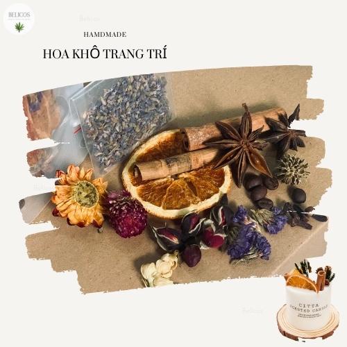 Set Hoa Khô Trang Trí Nến Thơm Cực Xinh