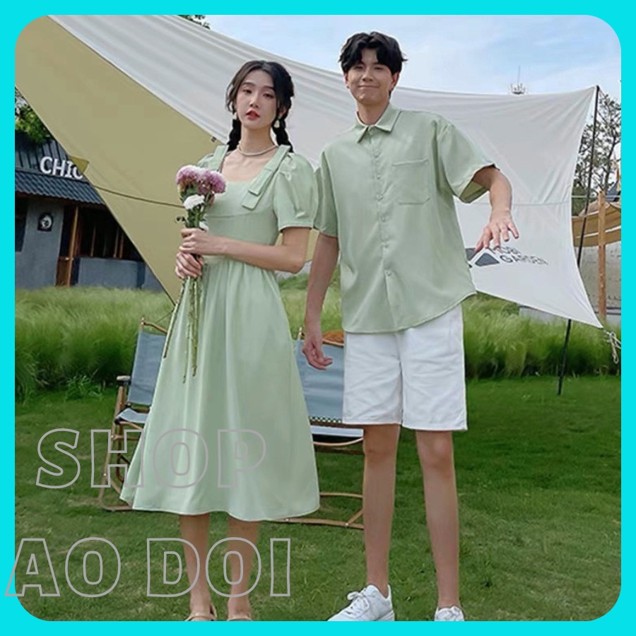 Đồ đôi nam nữ dễ thương, đồ cặp nam nữ váy áo đôi chất đẹp để chụp hình cưới, đi du lịch, đồ đôi đi biển nam nữ