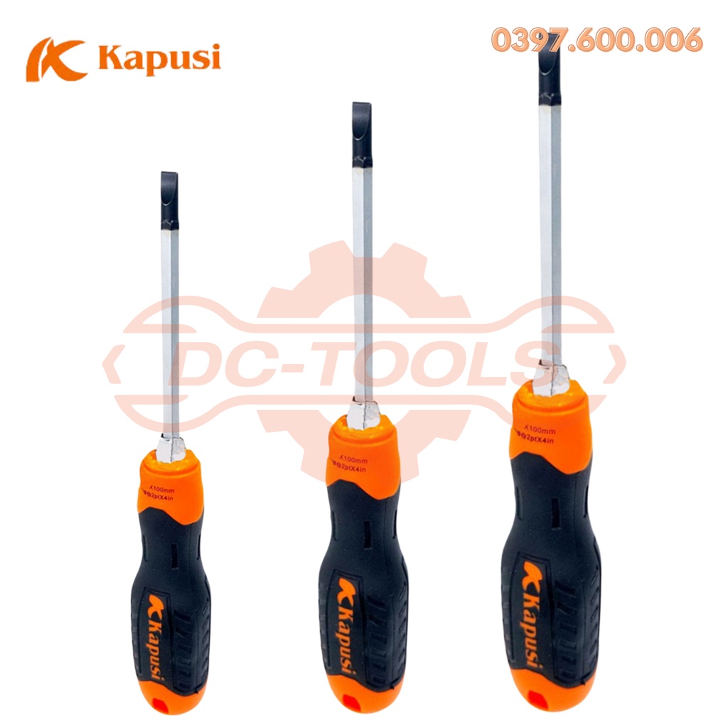 Tô vít, tua vít KAPUSI 2 đầu loại 40mm 60mm 80mm CHÍNH HÃNG DCTOOLS (KHO SỈ)