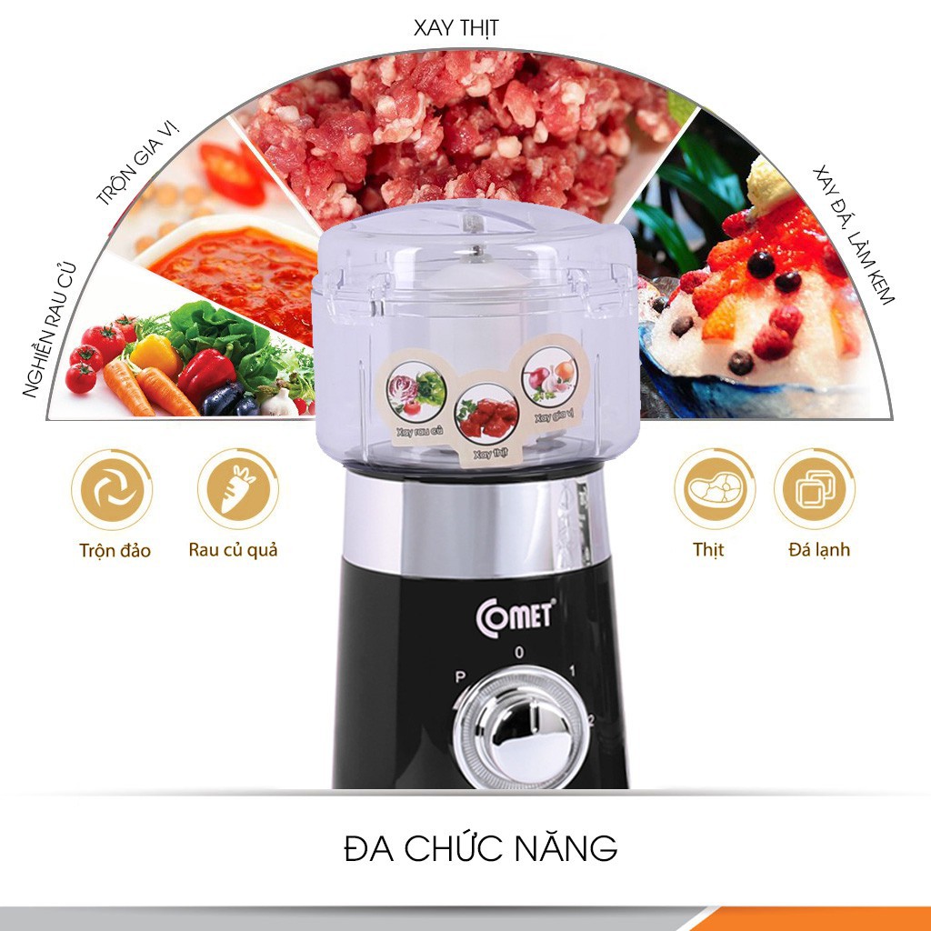 Máy Xay Sinh Tố 7 Cối Nhựa Kháng Vỡ Comet CM9989 - Hàng Chính Hãng (Bảo Hành 12 Tháng)