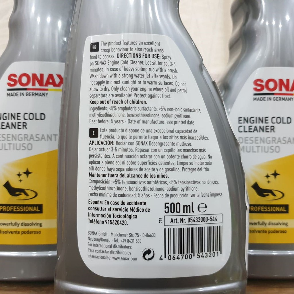 VỆ SINH ĐỘNG CƠ KHOANG MÁY SONAX ENGINE COLD CLEANER