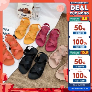 Dép quai sandal  2021 silicon mềm với đế cao su thiết kế chống trơn