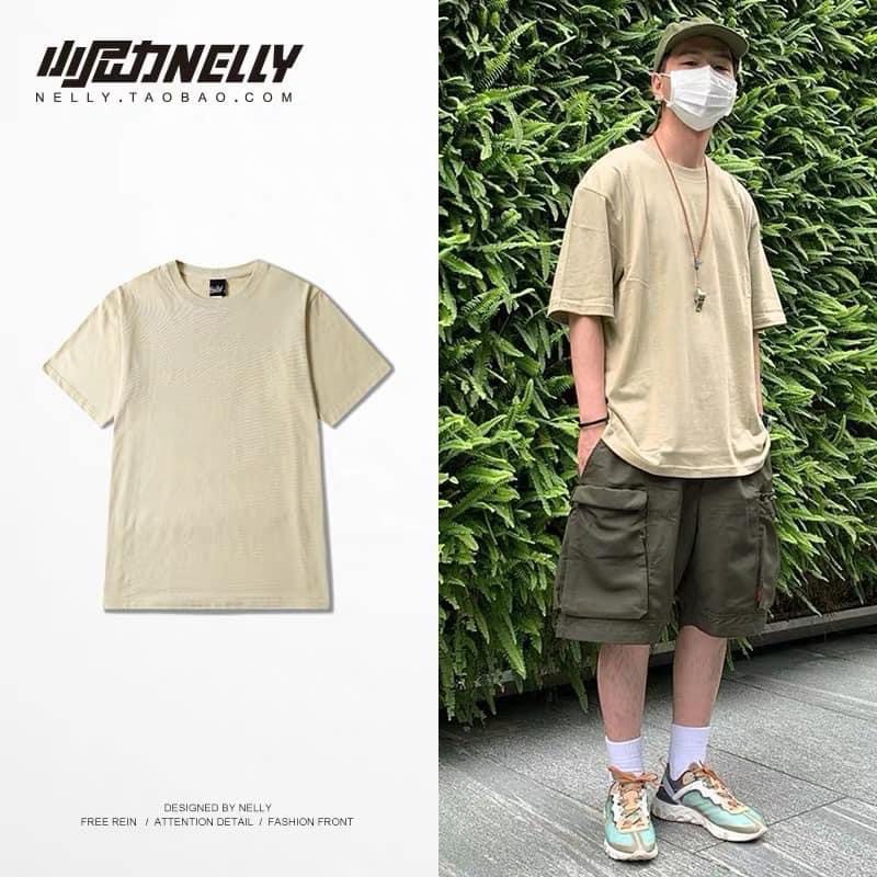 Áo thun trơn ngắn tay cotton Nelly Heybig