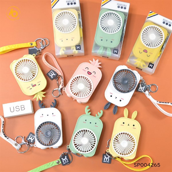 💧 Quạt mini cầm tay có sạc USB, quạt cầm tay có đế để bàn tiện dụng với nhiều mẫu cute