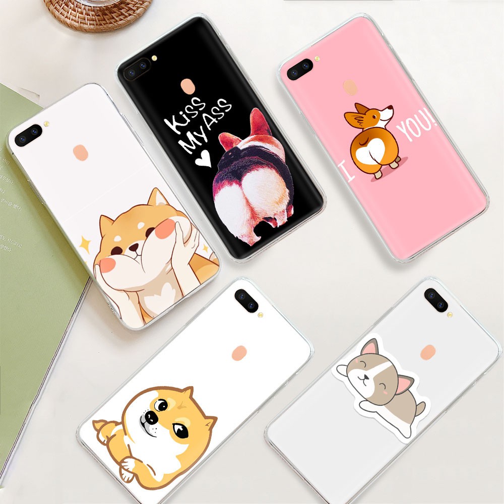 Ốp Lưng Điện Thoại Phối Hình Chó Corgi Dành Cho Oppo A12 A12E A3S A5 A5S A9 A52 A72 A92 A92S A9X