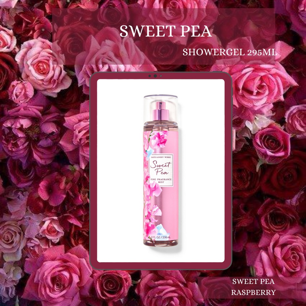 (Full Size 236ml) Xịt Thơm Toàn Thân Bath and Body Works Fine Fragrance Mist 236ml #Sweet Pea