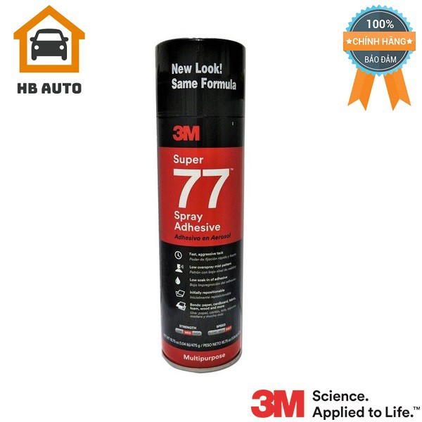 Keo Phun Xịt Đa Năng 3M Super 77 Spray Adhesive 375g