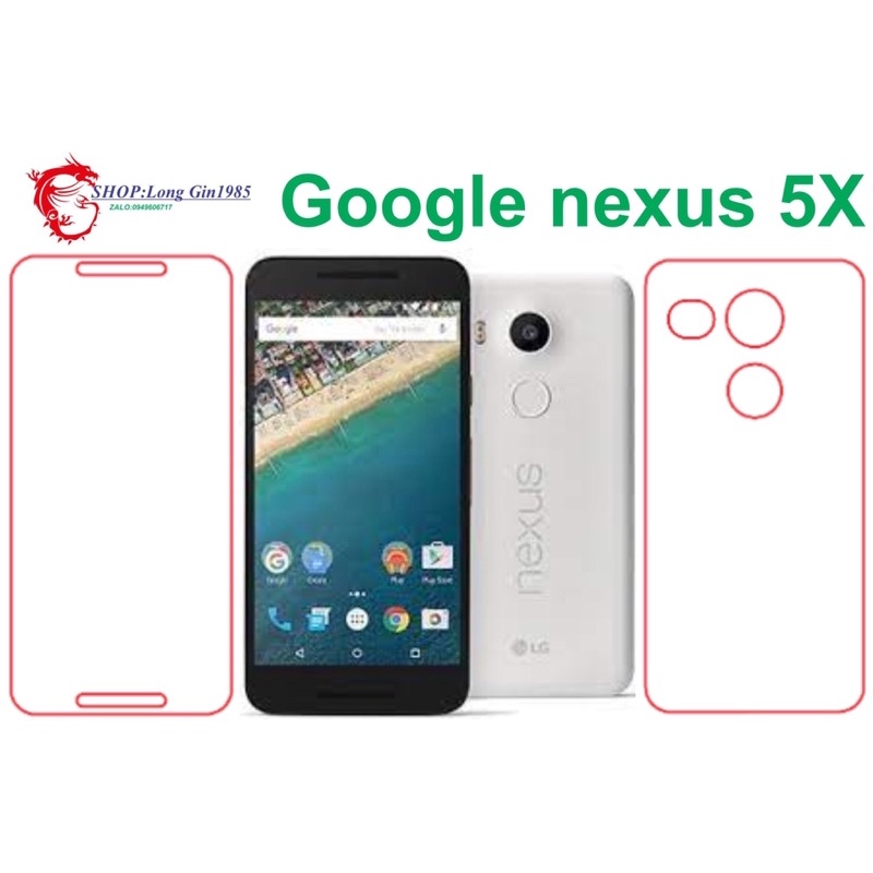 Google Nexus 5X miếng dán trong Ppf mặt sau và mặt trước chống va đập chống trầy xước tốt