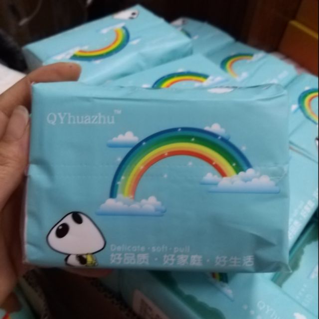 Gói giấy ăn cầu vồng siêu dai (300 tờ)