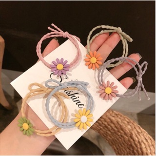 Combo 5 dây buộc tóc hoa cúc mix màu