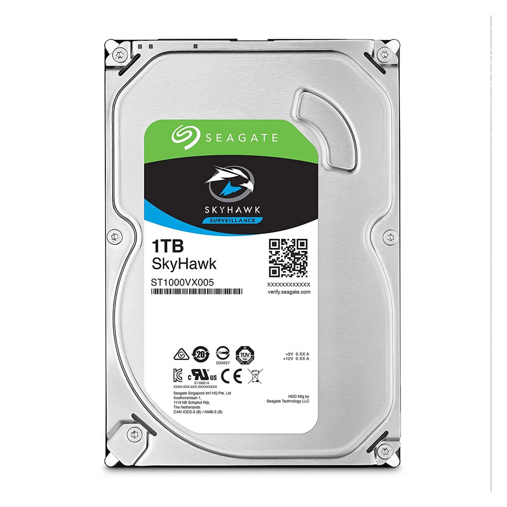 Ổ Cứng HDD Seagate Skyhawk 1TB/3.5" SATA 3/ 64MB CACHE/5900RPM (VX005) - Chính Hãng - Bảo Hành 36 Tháng 1 đổi 1. | BigBuy360 - bigbuy360.vn