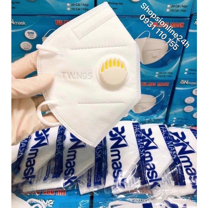 ✅ Hộp 10 cái khẩu trang N95 , KN95 có van thở TW.N95 mask , BN mask 5 lớp kháng khuẩn